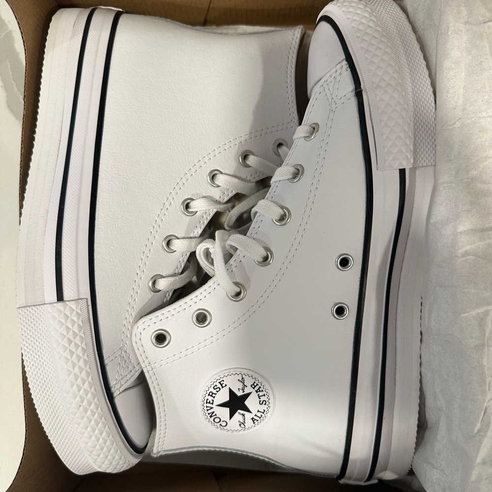 Chuck Taylor converse Eva lift hi top leather sneakers - Picture 10 of 11